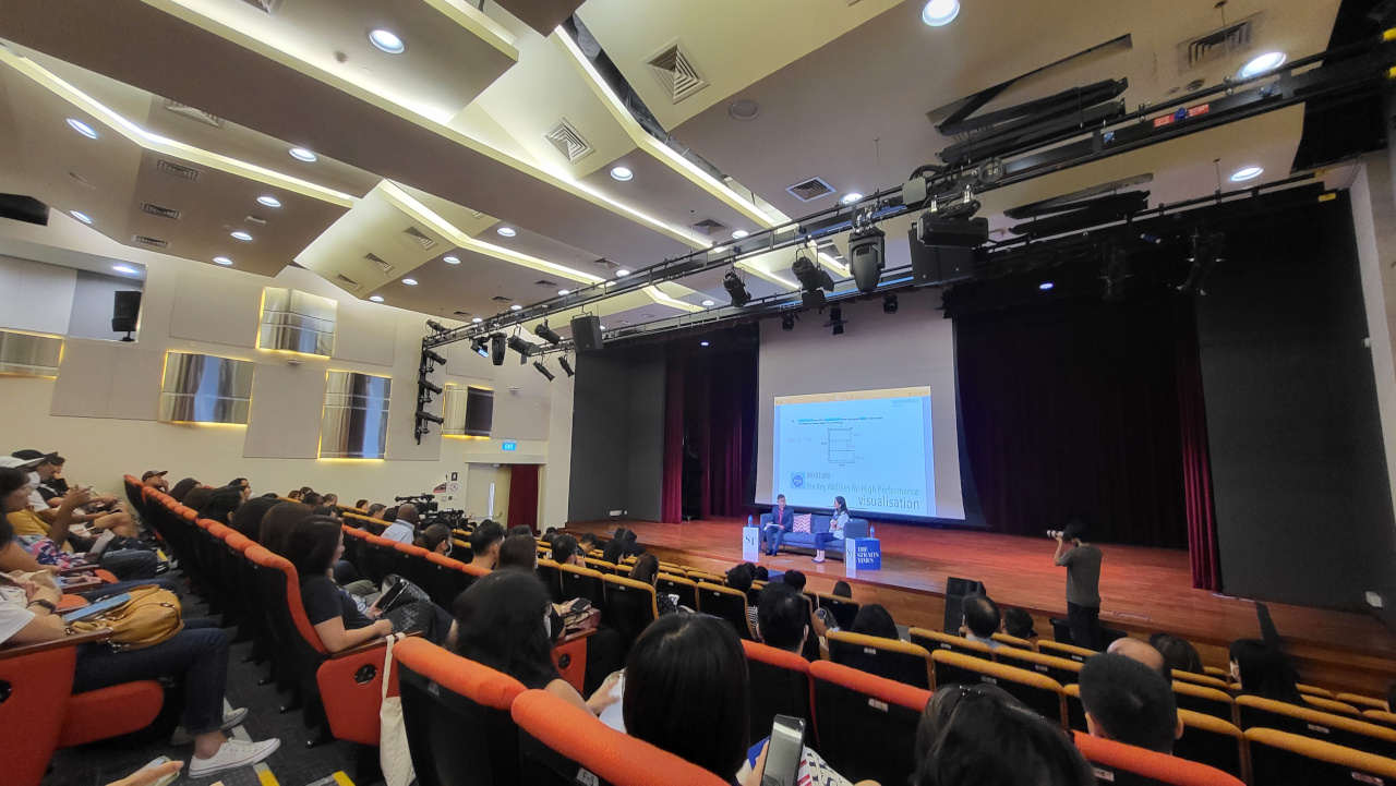 wide angle shot of the breakout session